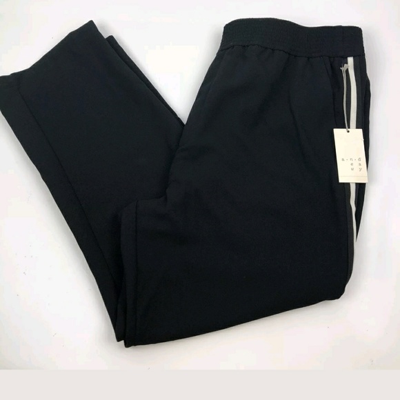 a new day Pants - A new day straight leg tuxedo stripe jogger